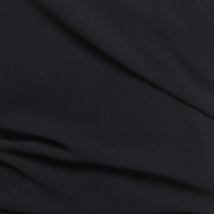 Pre Owned Moschino Cheap and Chic Black Crepe Draped Sleeveless Short Dress M