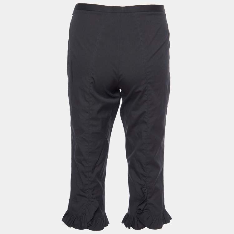 Pre Owned Moschino Cheap and Chic Black Cotton Capri Pants M