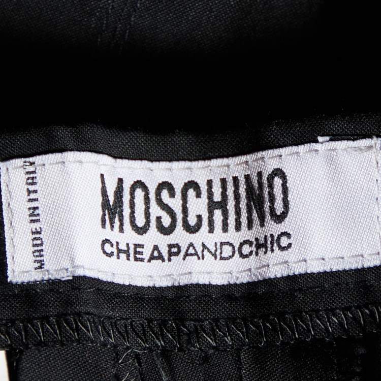 Pre Owned Moschino Cheap and Chic Black Cotton Capri Pants M