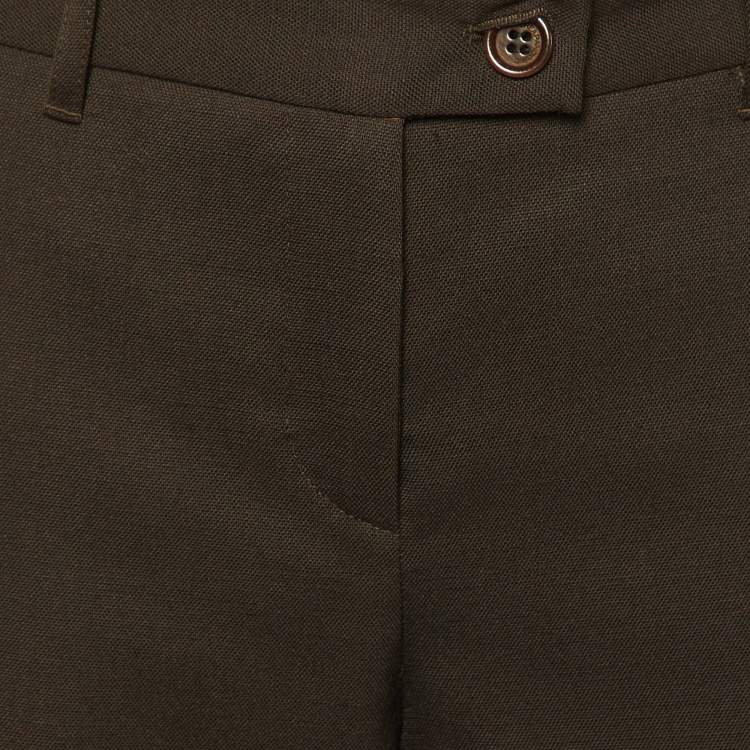 Pre Owned Moschino Cheap and Chic Brown Wool Joggers M