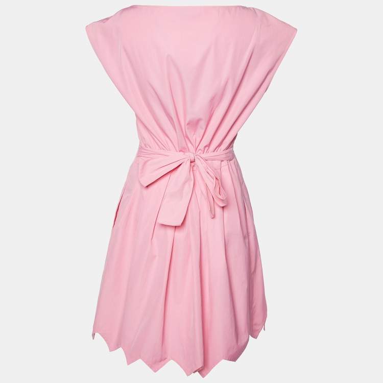 Pre Owned Moschino Cheap and Chic Pink Cotton Blend Sleeveless Dress M