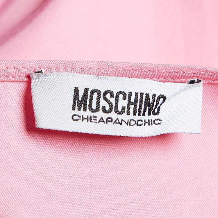 Pre Owned Moschino Cheap and Chic Pink Cotton Blend Sleeveless Dress M