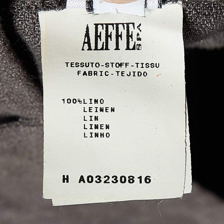 Pre Owned Moschino Cheap and Chic Brown Linen Flared Trousers M
