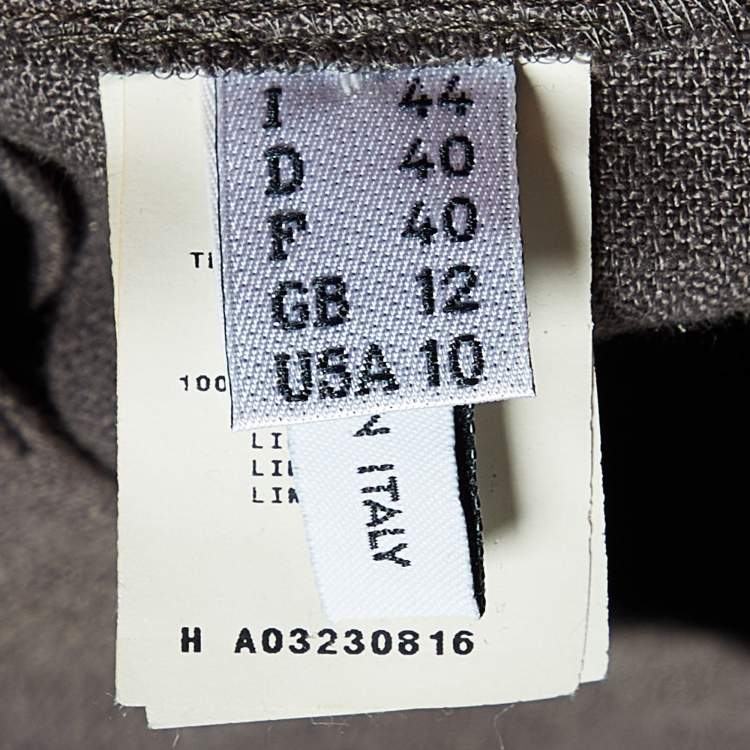 Pre Owned Moschino Cheap and Chic Brown Linen Flared Trousers M