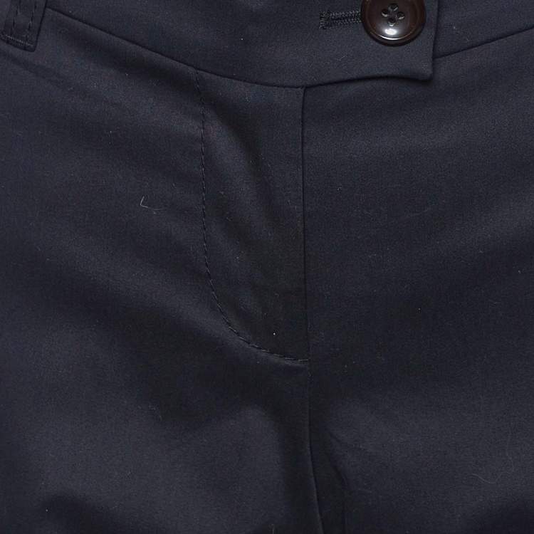 Pre Owned Moschino Cheap and Chic Black Cotton Tailored Trousers M