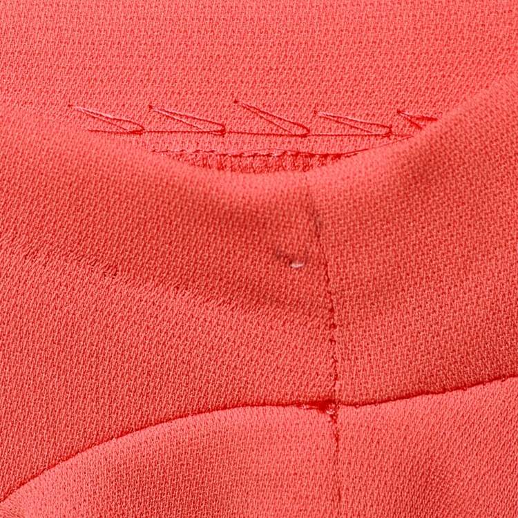 Pre Owned Moschino Cheap and Chic Red Chiffon Corsage Rose Detail Shift Dress S
