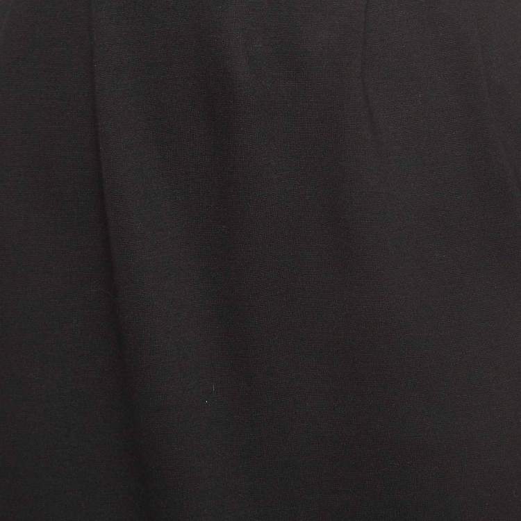 Pre Owned Moschino Cheap and Chic Black Jersey Pleated Pencil Skirt M