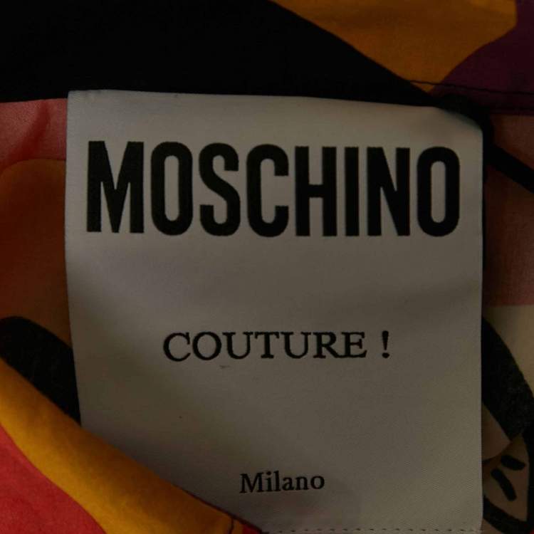 Pre Owned Moschino Couture  Multicolor Floral Print Cotton Shirt and Pants Set L