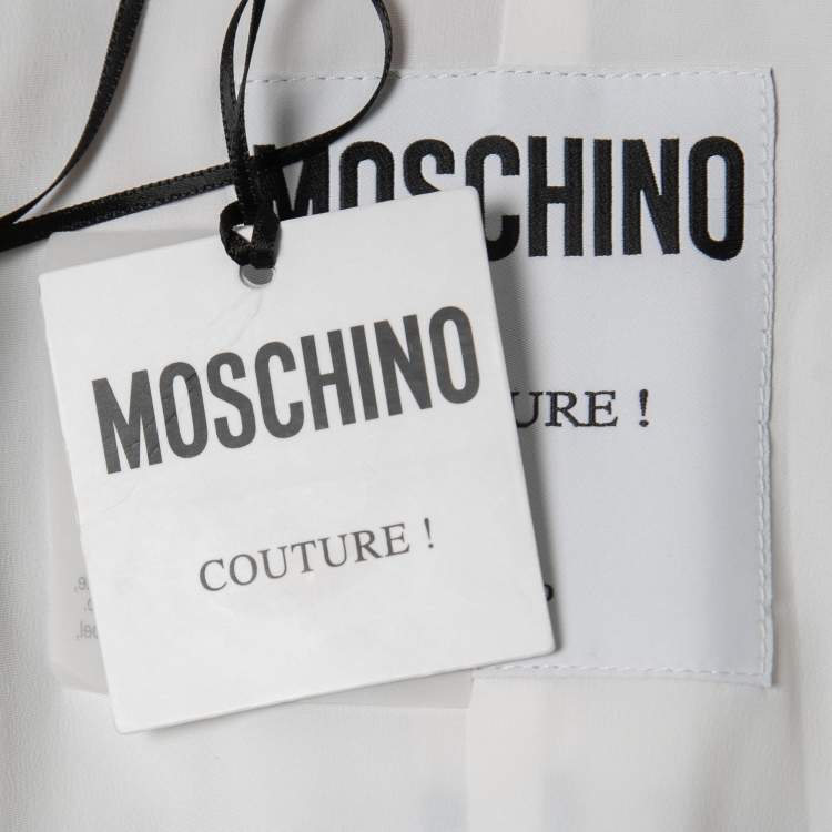 Pre Owned Moschino Couture Multicolor Striped Cotton Bustier Top S