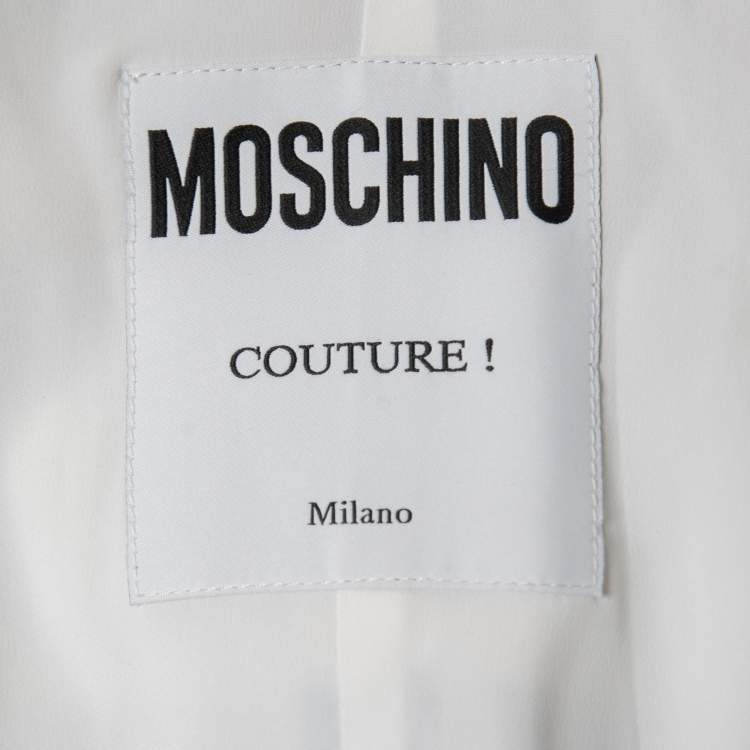 Pre Owned Moschino Couture Multicolor Striped Cotton Bustier Top S