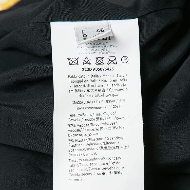 Pre Owned Moschino Couture Black Crepe Cutlery Detail Jacket L