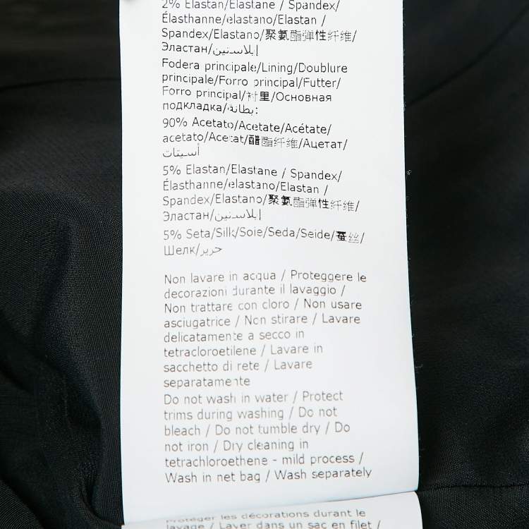 Pre Owned Moschino Couture Black Crepe Cutlery Detail Jacket L