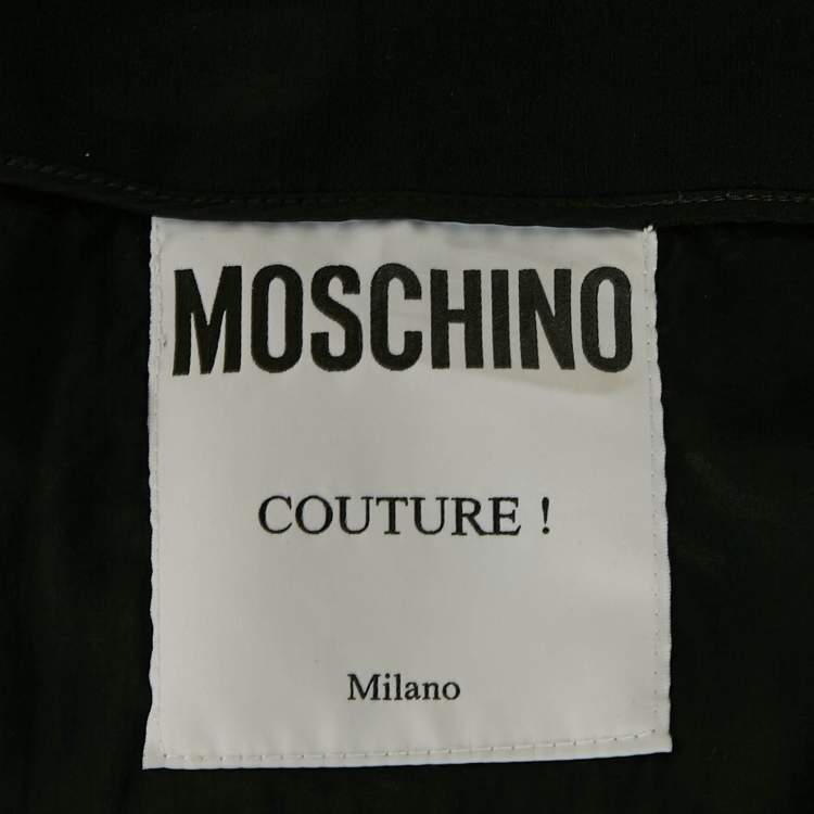 Pre Owned Moschino Couture Black Crepe Sleeveless Short Dress M