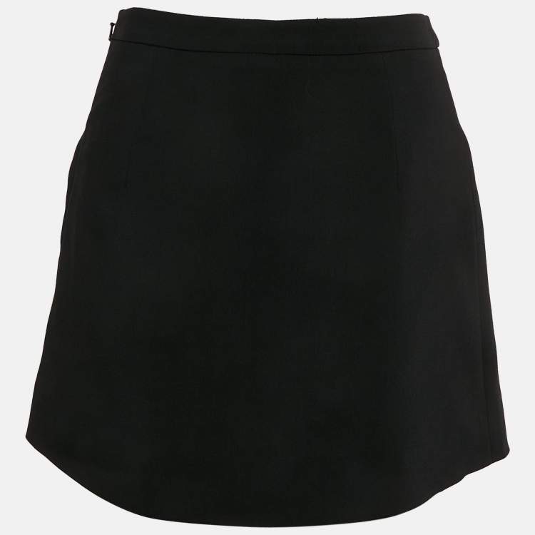 Pre Owned Moschino Couture Black Crepe Skort S 