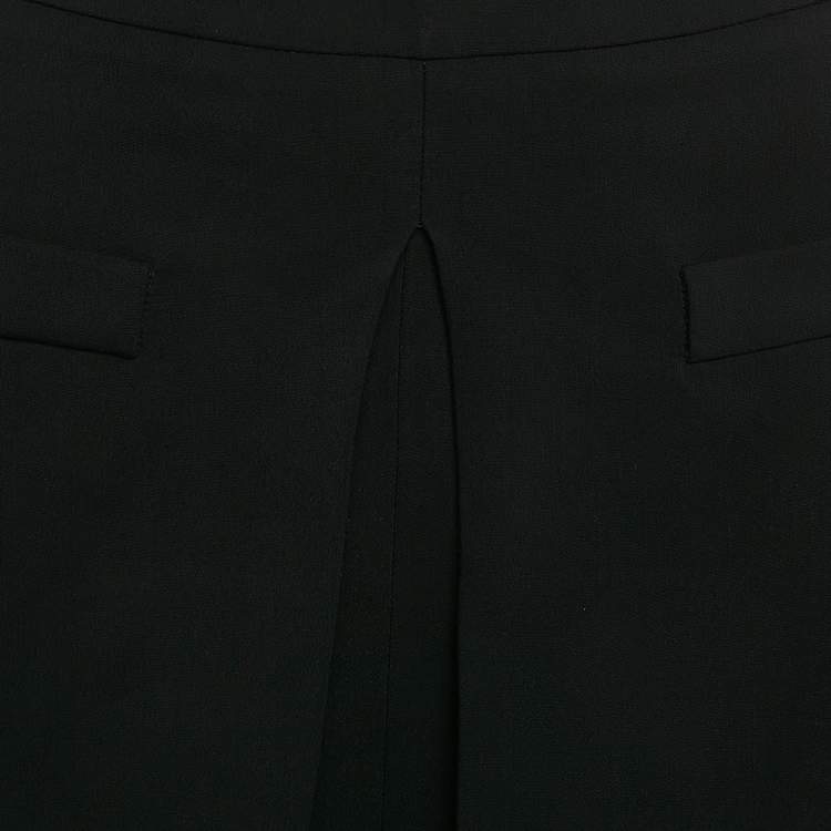 Pre Owned Moschino Couture Black Crepe Skort S 
