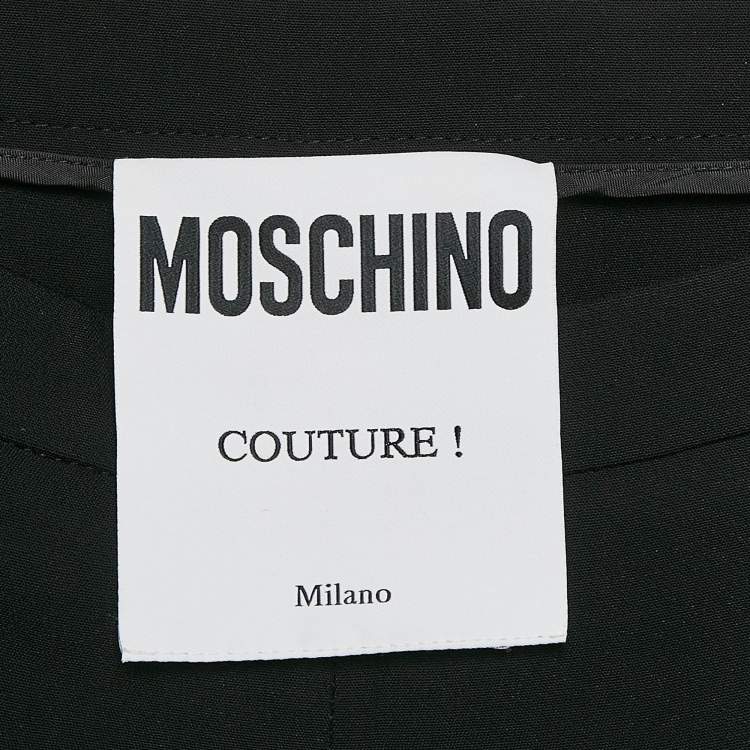 Pre Owned Moschino Couture Black Crepe Skort S 