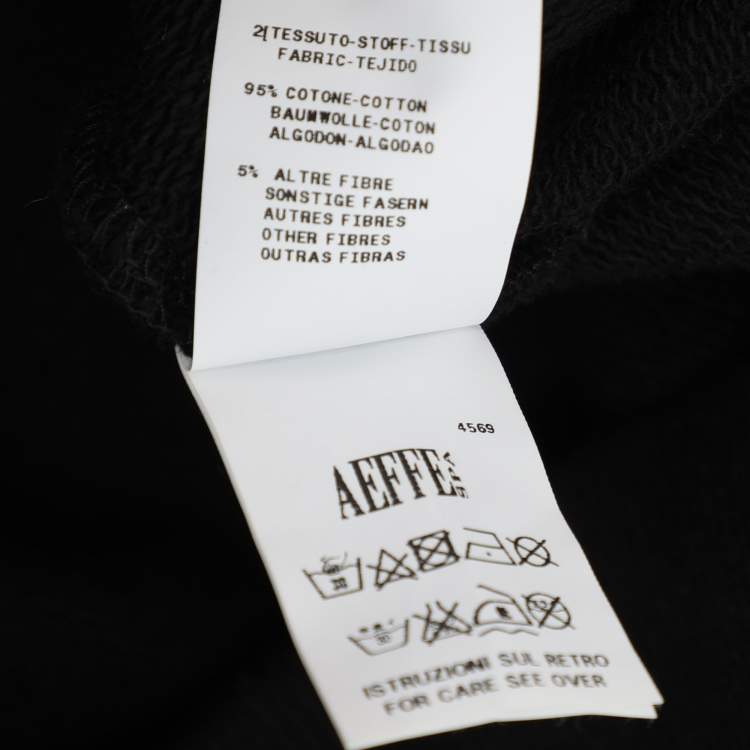 Pre Owned Moschino Couture Black Cotton Logo Printed Sweatshirt S