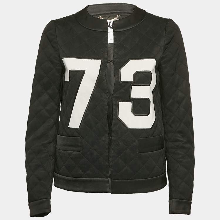 Pre Owned Moschino Couture Black Quilted Synthetic Jacket S