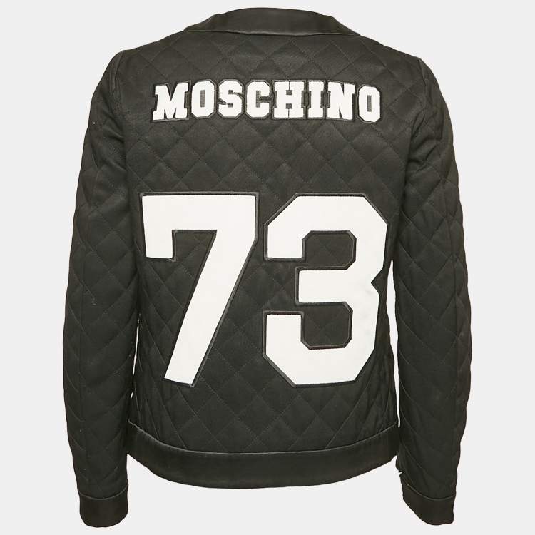 Pre Owned Moschino Couture Black Quilted Synthetic Jacket S