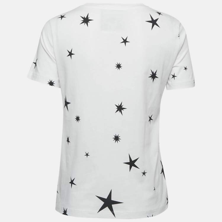 Pre Owned Moschino Couture White Cotton Printed Crew Neck T-Shirt S