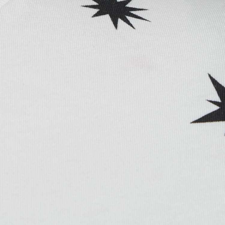 Pre Owned Moschino Couture White Cotton Printed Crew Neck T-Shirt S