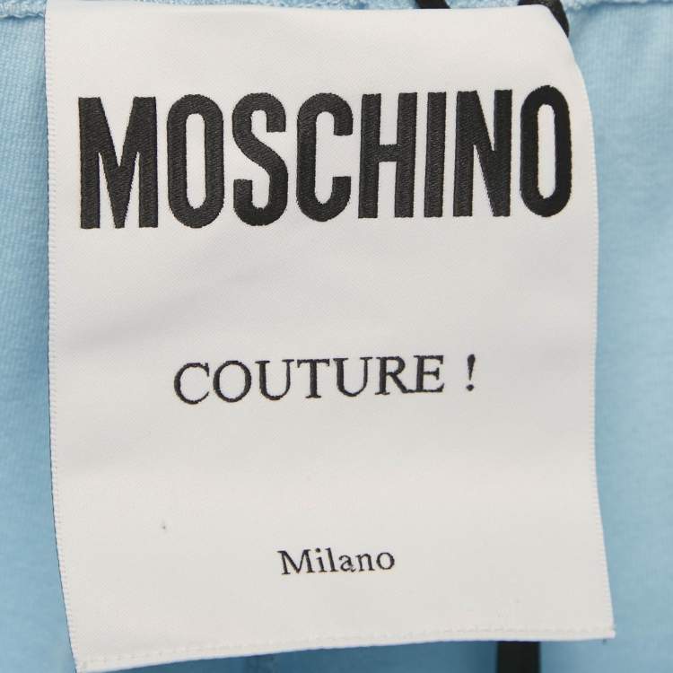Pre Owned Moschino Couture Blue Jersey My Little Pony Jogger Pants S