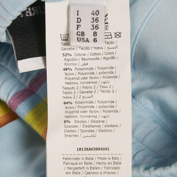 Pre Owned Moschino Couture Blue Jersey My Little Pony Jogger Pants S