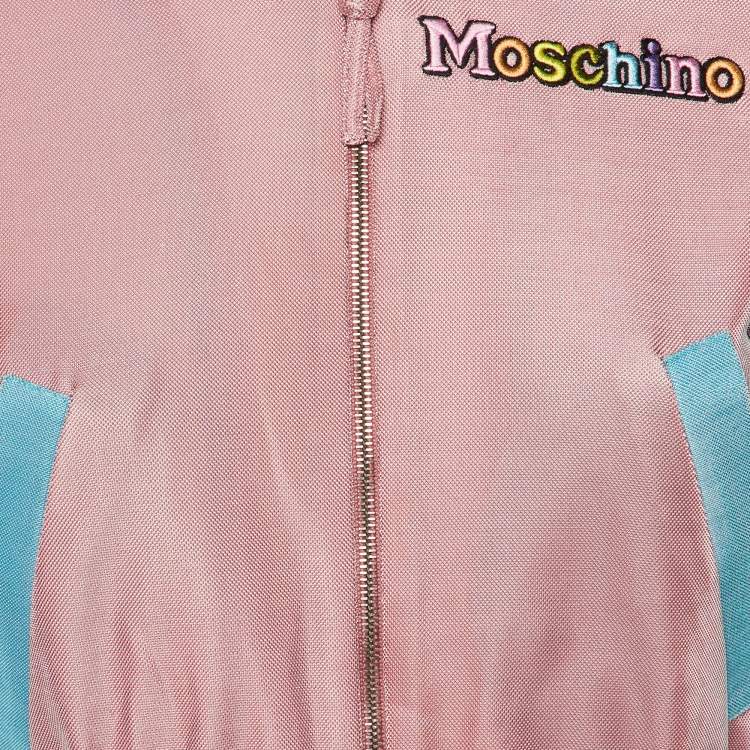 Pre Owned Moschino Couture Blue/Pink Metallic My Little Pony Bomber Jacket S