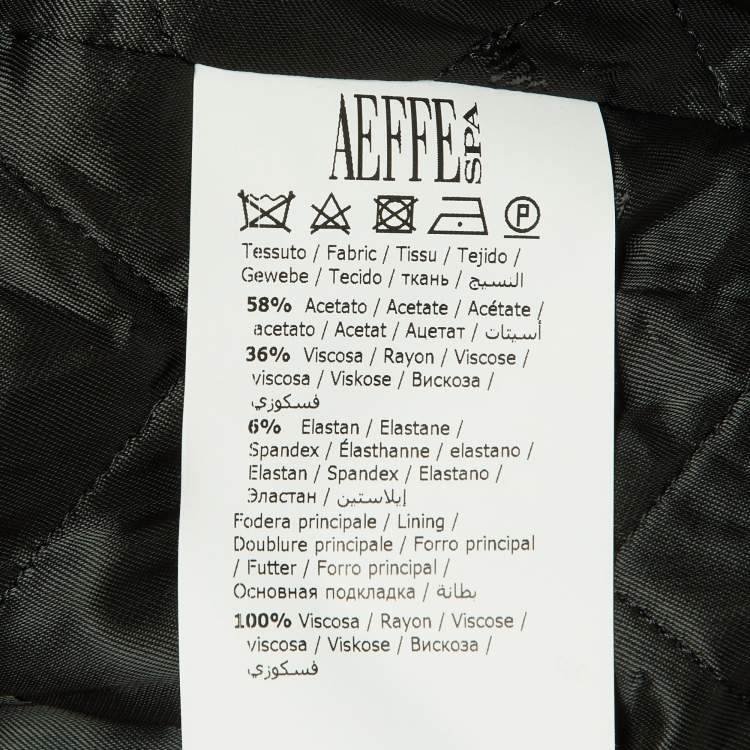 Pre Owned Moschino Couture Beige Teddy Print Synthetic Cropped Bomber Jacket S