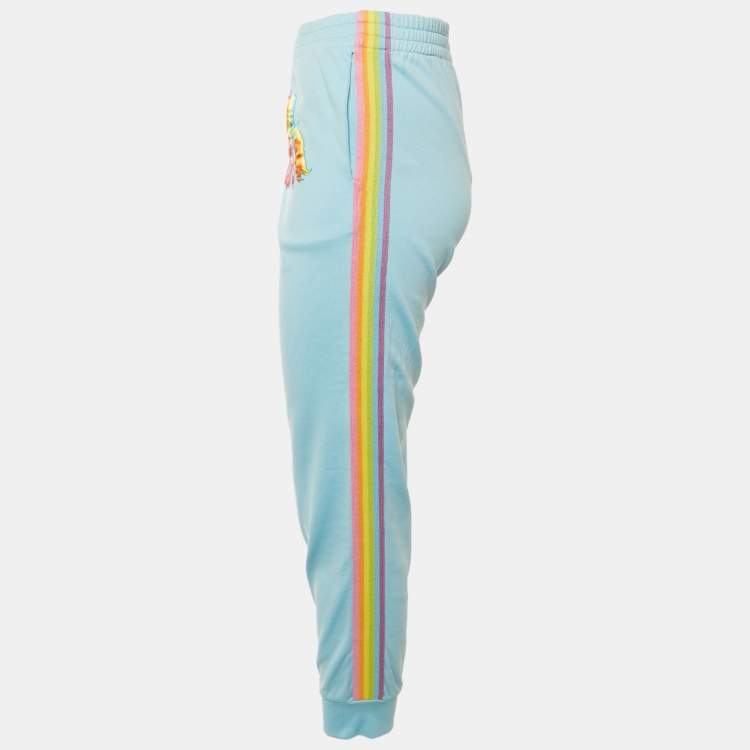 Pre Owned Moschino Couture Blue Jersey My Little Pony Jogger Pants M