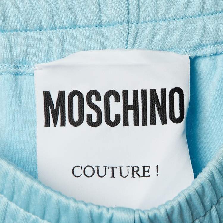 Pre Owned Moschino Couture Blue Jersey My Little Pony Jogger Pants M