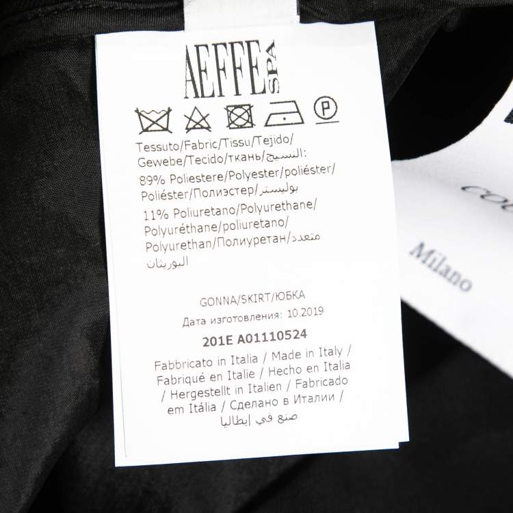 Pre Owned Moschino Couture Black Crepe Pencil Skirt S