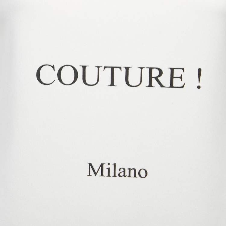 مملوكة مسبقًا Moschino Couture White Cotton Knit Contrast Hem Mini Dress S