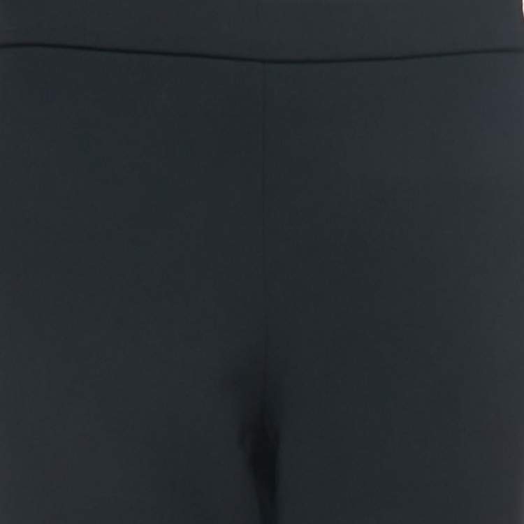 Pre Owned Moschino Couture Black Crepe Flared Pants L