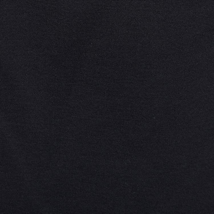 Pre Owned Moschino Couture Black Virgin Wool Mini Skirt M