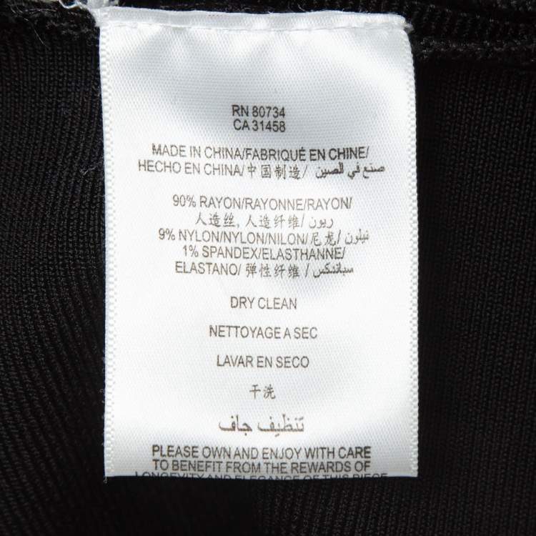 Pre Owned Herve Leger Black Bandage Knit Mini Skirt XS