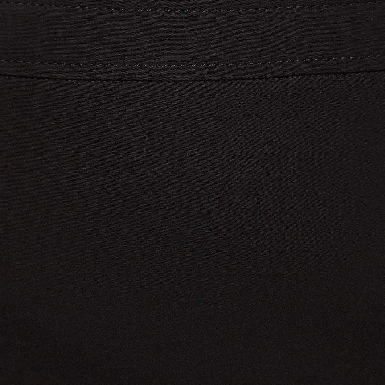 مملوكة مسبقًا Moschino M05CHIN0 Jeans Black Stretch Crepe Zipper Detail Mini Skirt S