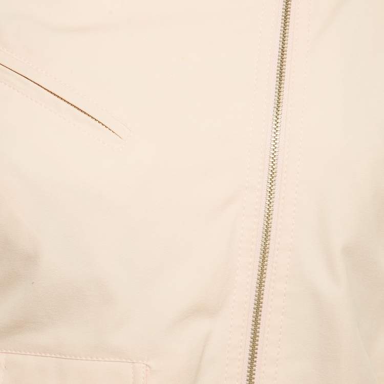 Pre Owned Moschino Jeans Pink Cotton Blend Biker Vest Jacket S