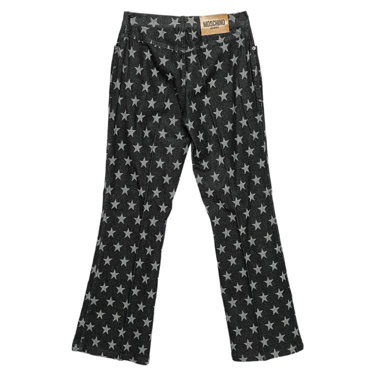 Moschino Jeans Black Star Print Flared Leg Jeans S Moschino Jeans |