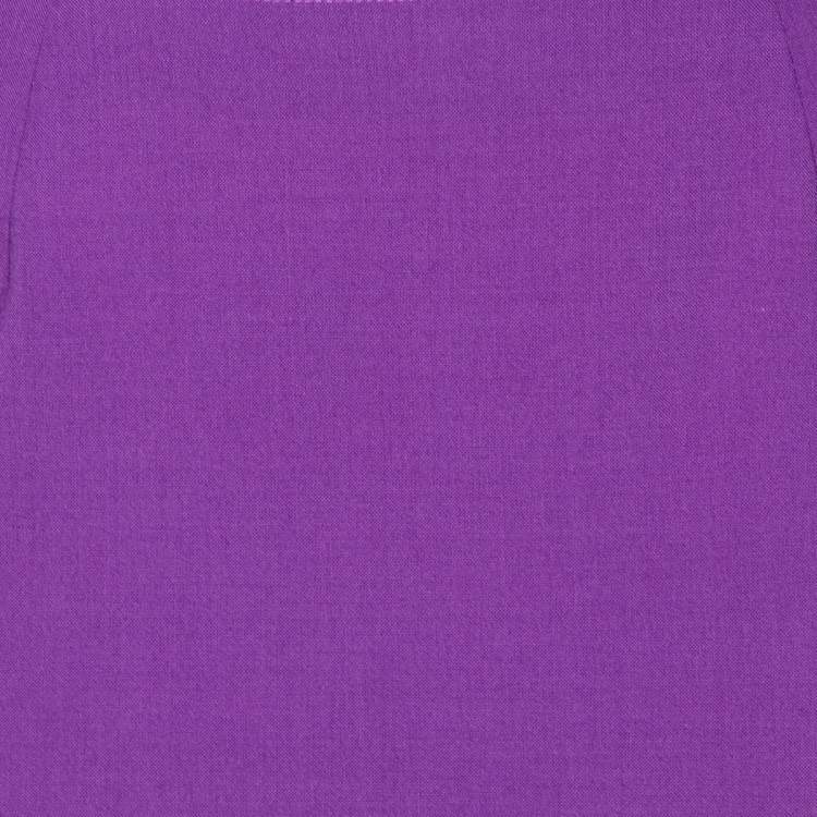 مملوكة مسبقًا Moschino Jeans Purple Wool Blend Ruffle Hem Midi Skirt S