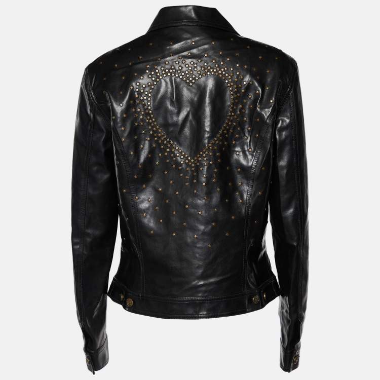 Heart Stud Leather Moto