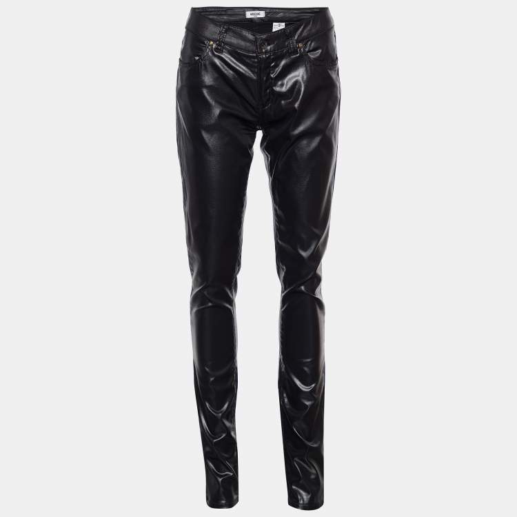 مملوكة مسبقًا Moschino Jeans Black Lurex Synthetic Pants M