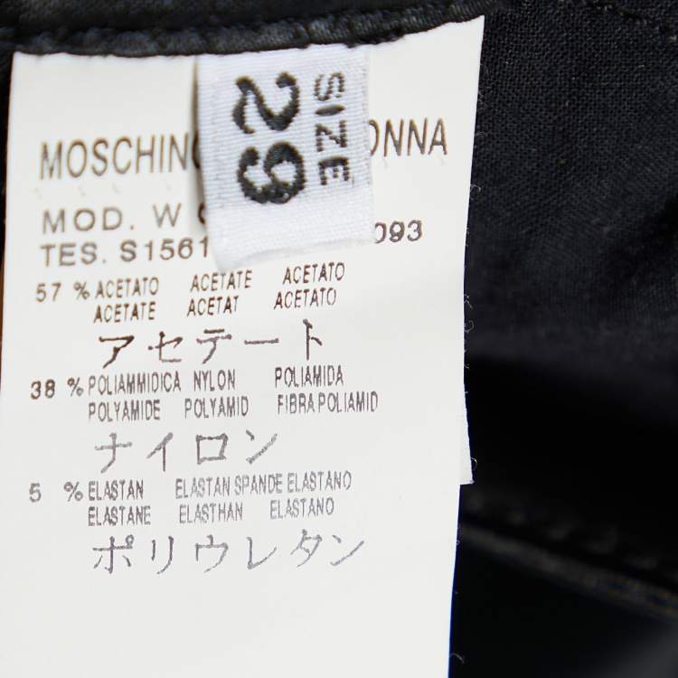 مملوكة مسبقًا Moschino Jeans Black Lurex Synthetic Pants M