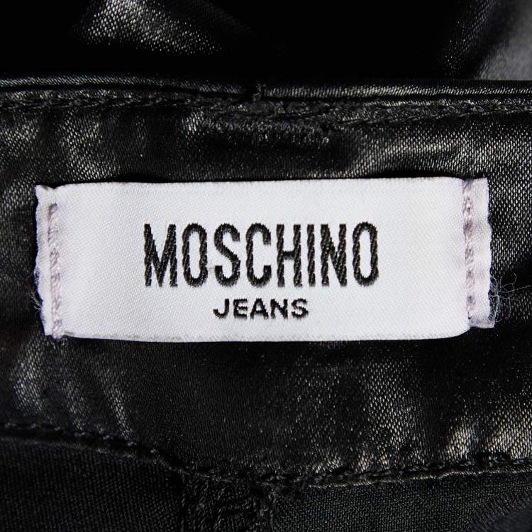 مملوكة مسبقًا Moschino Jeans Black Lurex Synthetic Pants M