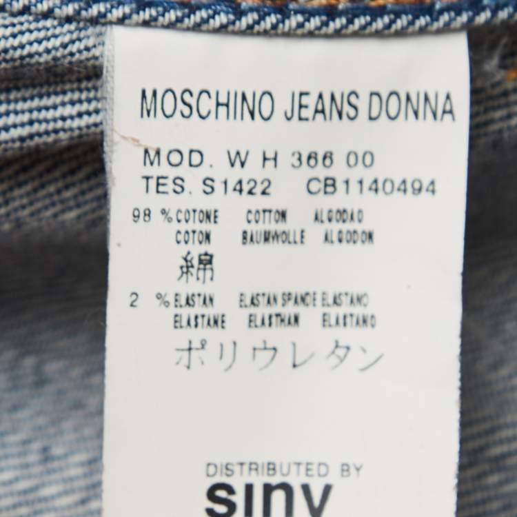مملوكة مسبقًا Moschino Jeans Blue Denim Jacket L