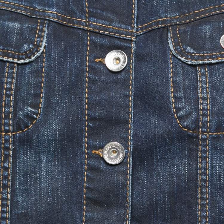مملوكة مسبقًا Moschino Jeans Blue Denim Jacket L
