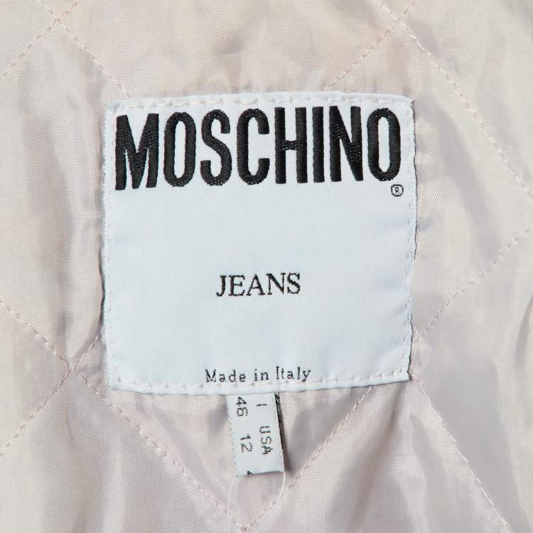 Pre Owned Moschino Jeans Blue Denim Frayed Detail Mini Dress & Jacket L