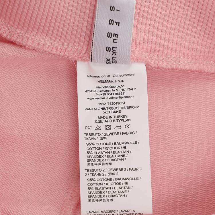 مملوكة مسبقًا Moschino Pink Cotton Logo Underwear Jogger Pants S
