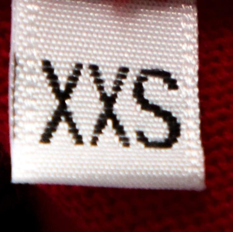 Pre Owned Moschino Couture Red Teddy Bear Jacquard Knit Jumper XXS