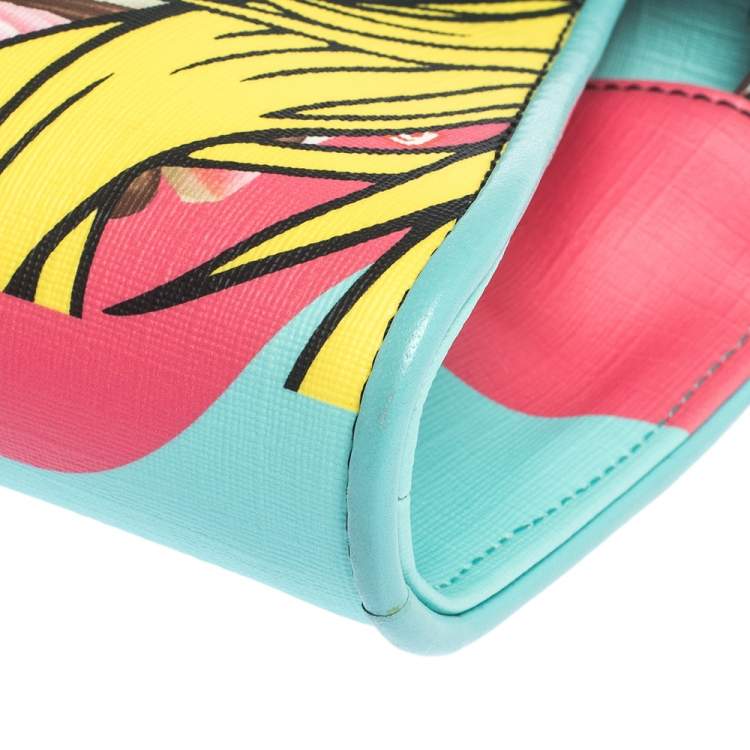 Pre Owned Moschino Multicolor PVC S'more Envelope Flap Chain Shoulder Bag 